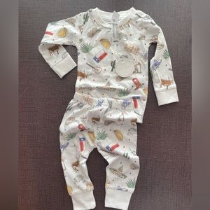 Texas pajamas for the baby! 3 months